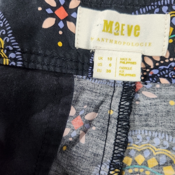 Anthropologie Maeve Abstract City Shorts size 6 - Picture 6 of 8